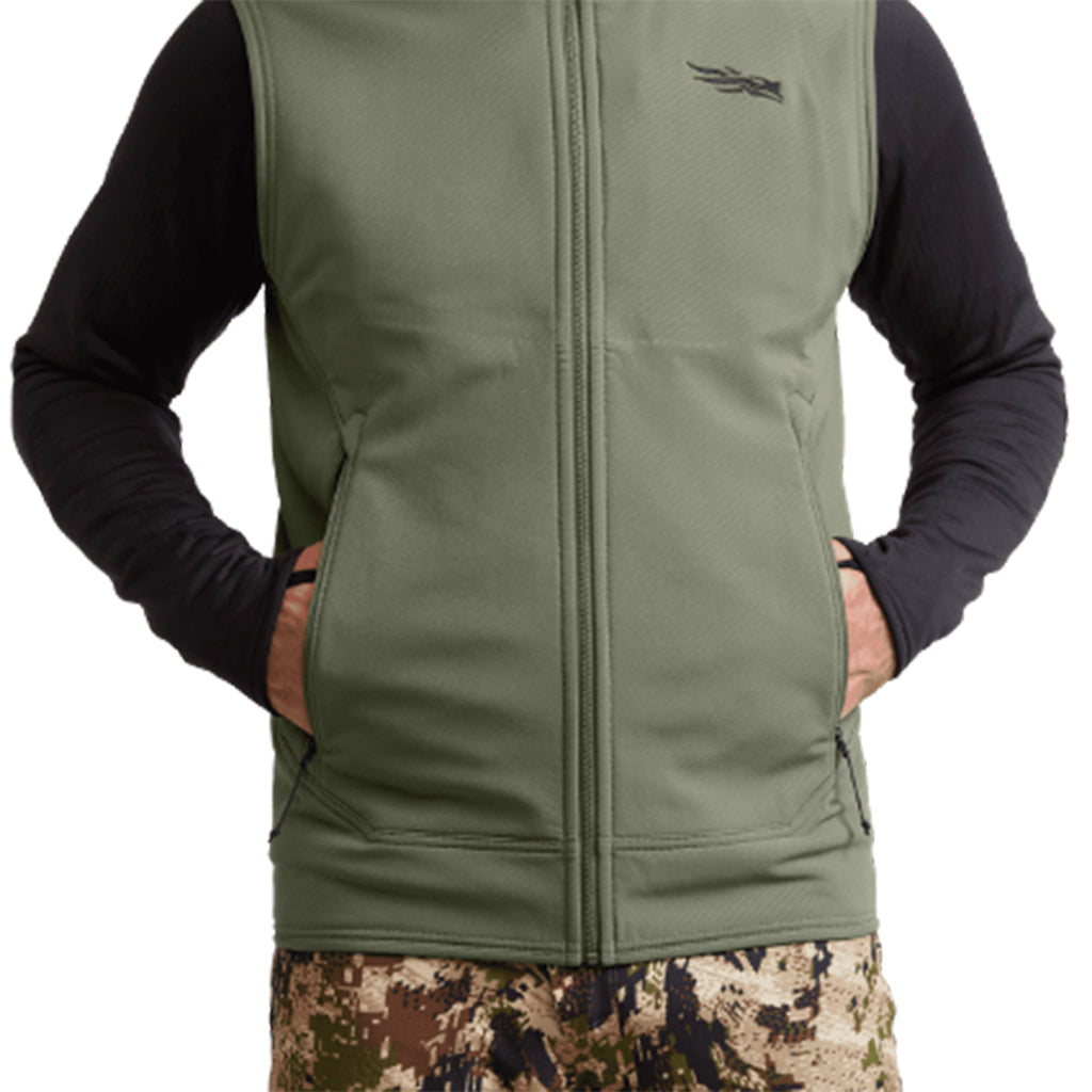 Alpha Fleece Vest Olive Green