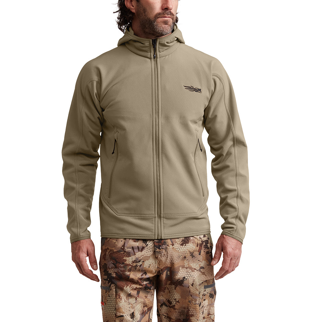 Alpha Fleece Hooded Jacket Buckskin