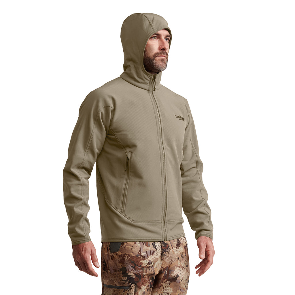 Alpha Fleece Hooded Jacket Buckskin