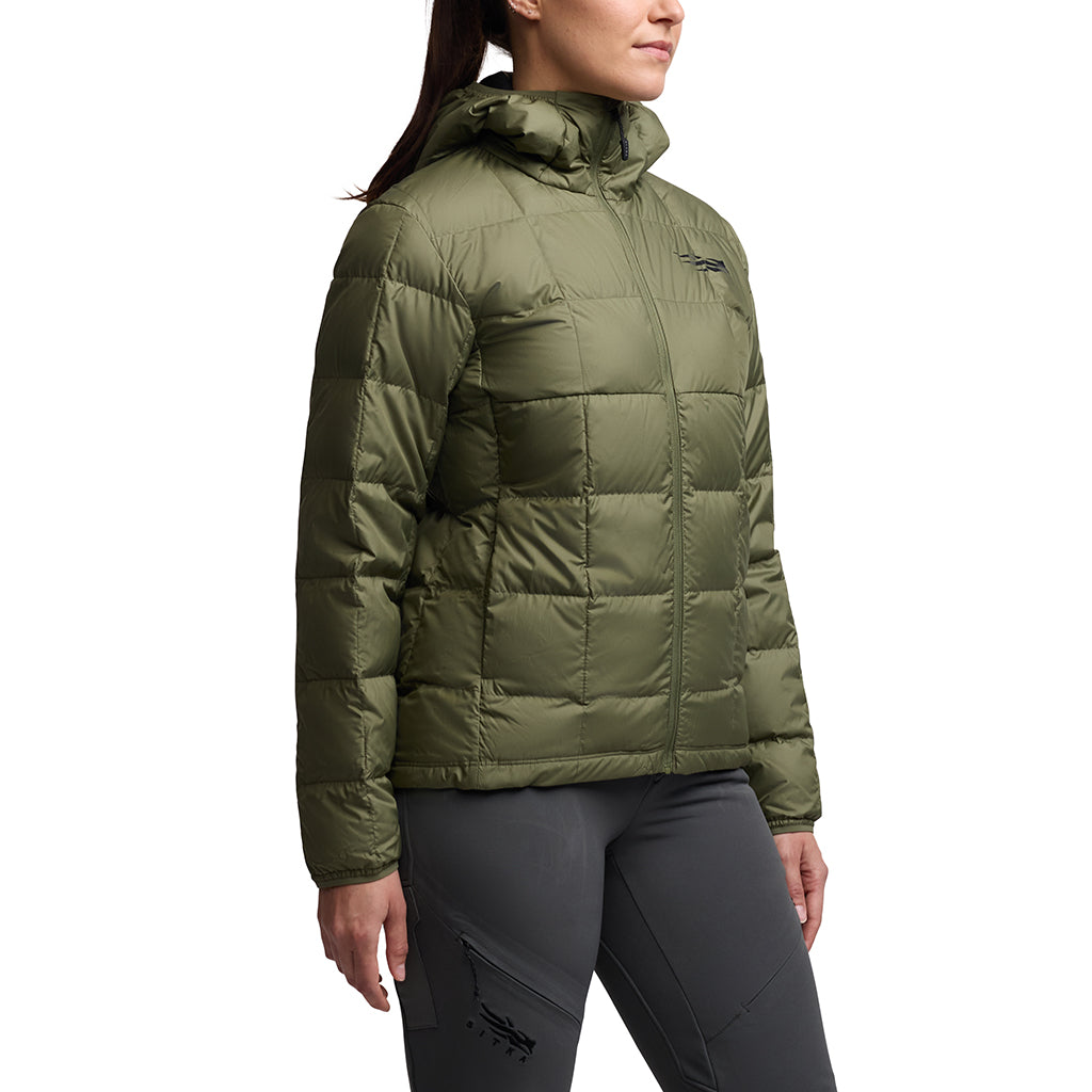 Women´s Microdown Hooded Jacket Olive Green