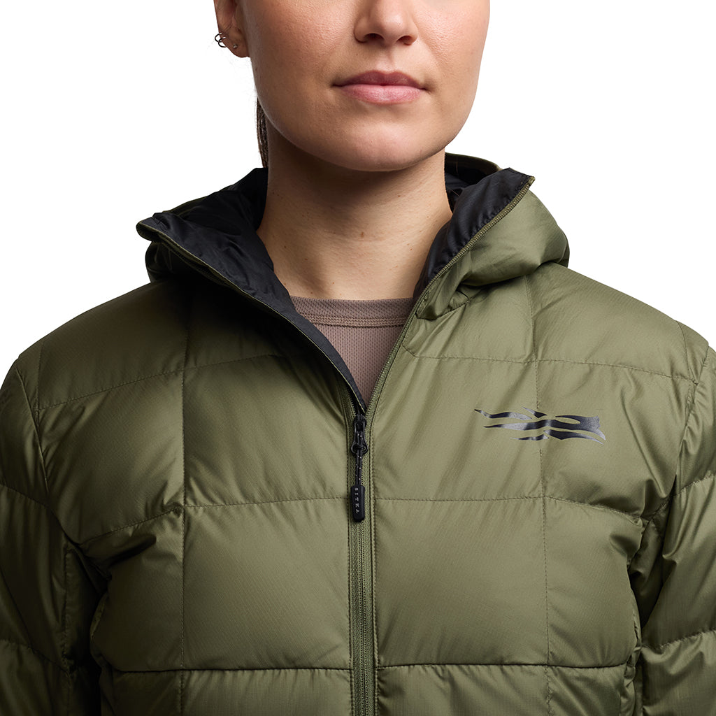 Women´s Microdown Hooded Jacket Olive Green