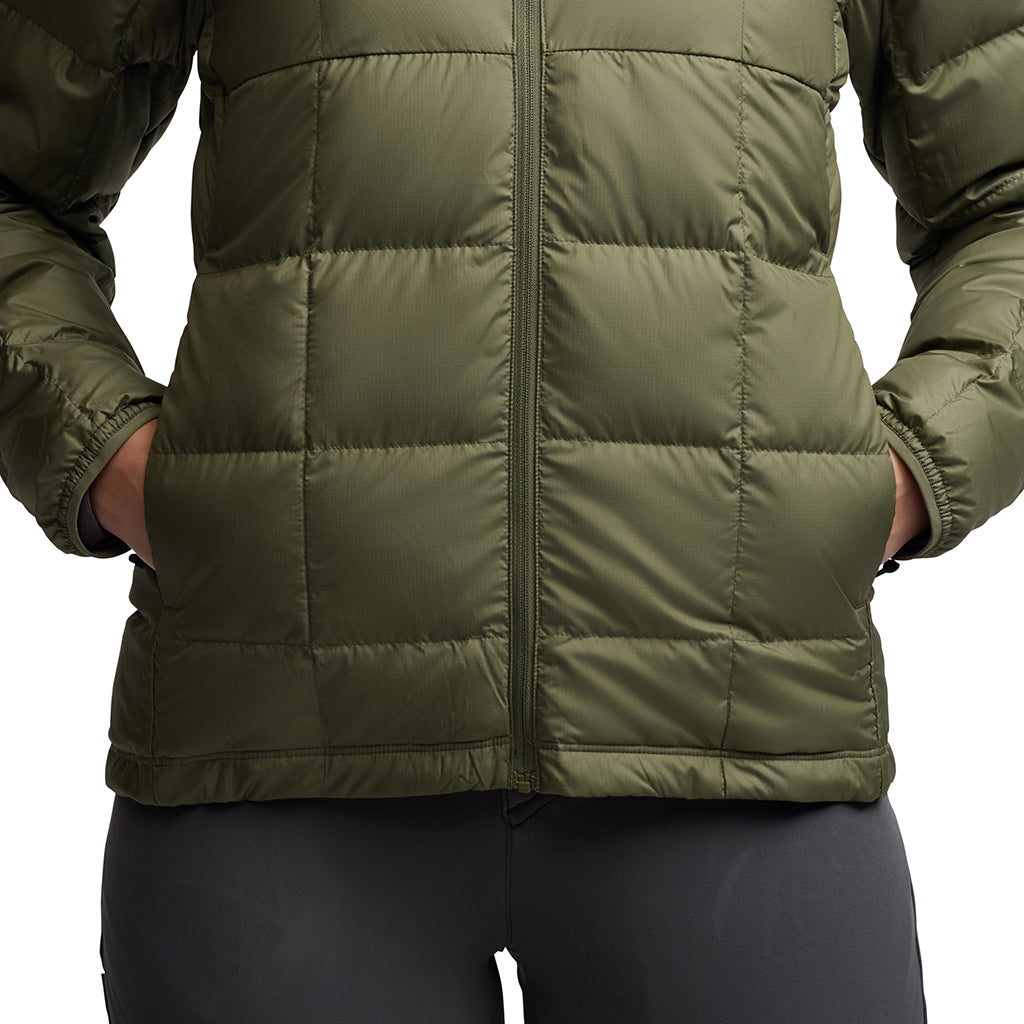 Women´s Microdown Hooded Jacket Olive Green