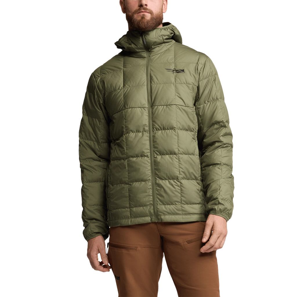 Microdown Hooded Jacket Olive Green