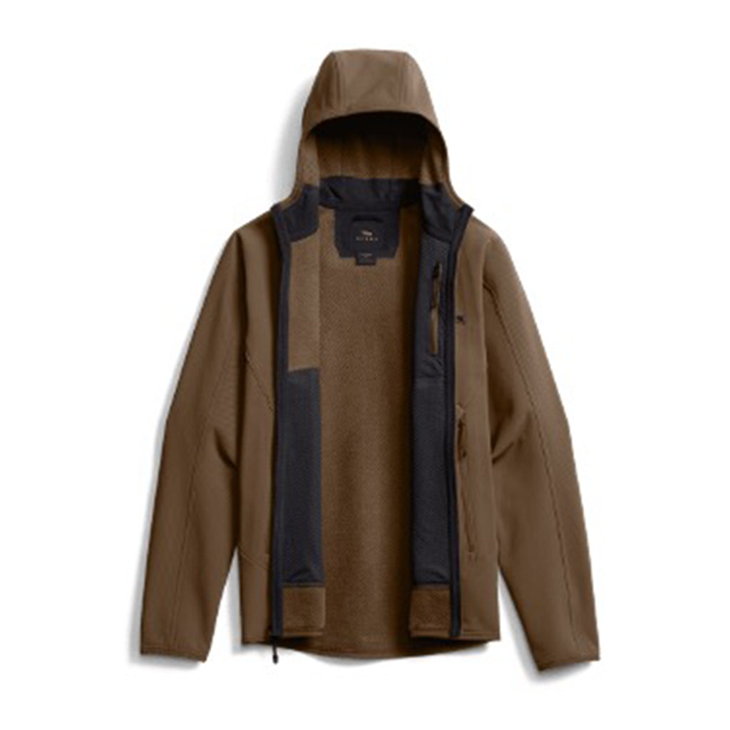 Alpha Fleece Hooded Jacket Cattail Brown
