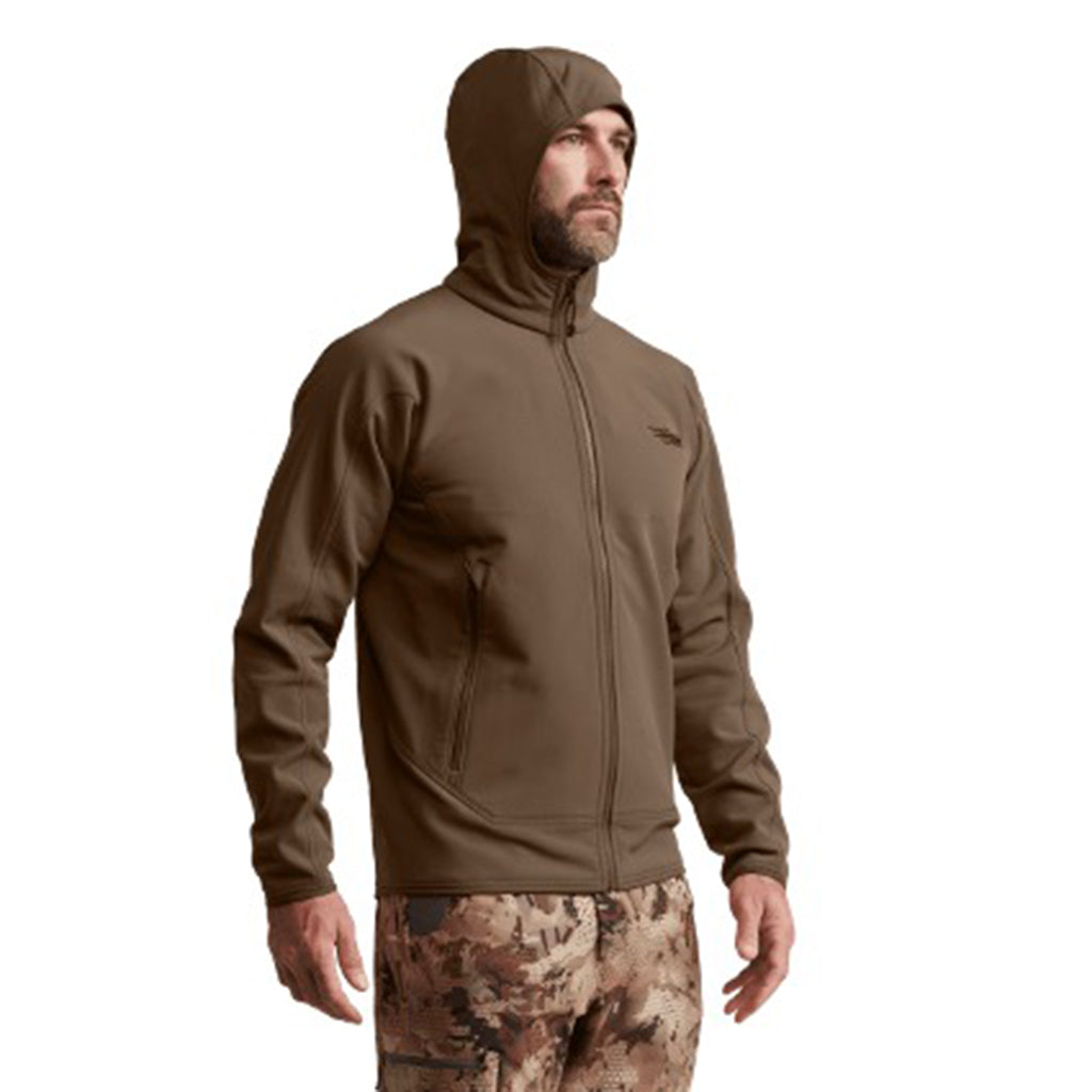 Alpha Fleece Hooded Jacket Cattail Brown