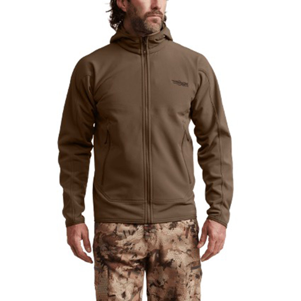 Alpha Fleece Hooded Jacket Cattail Brown