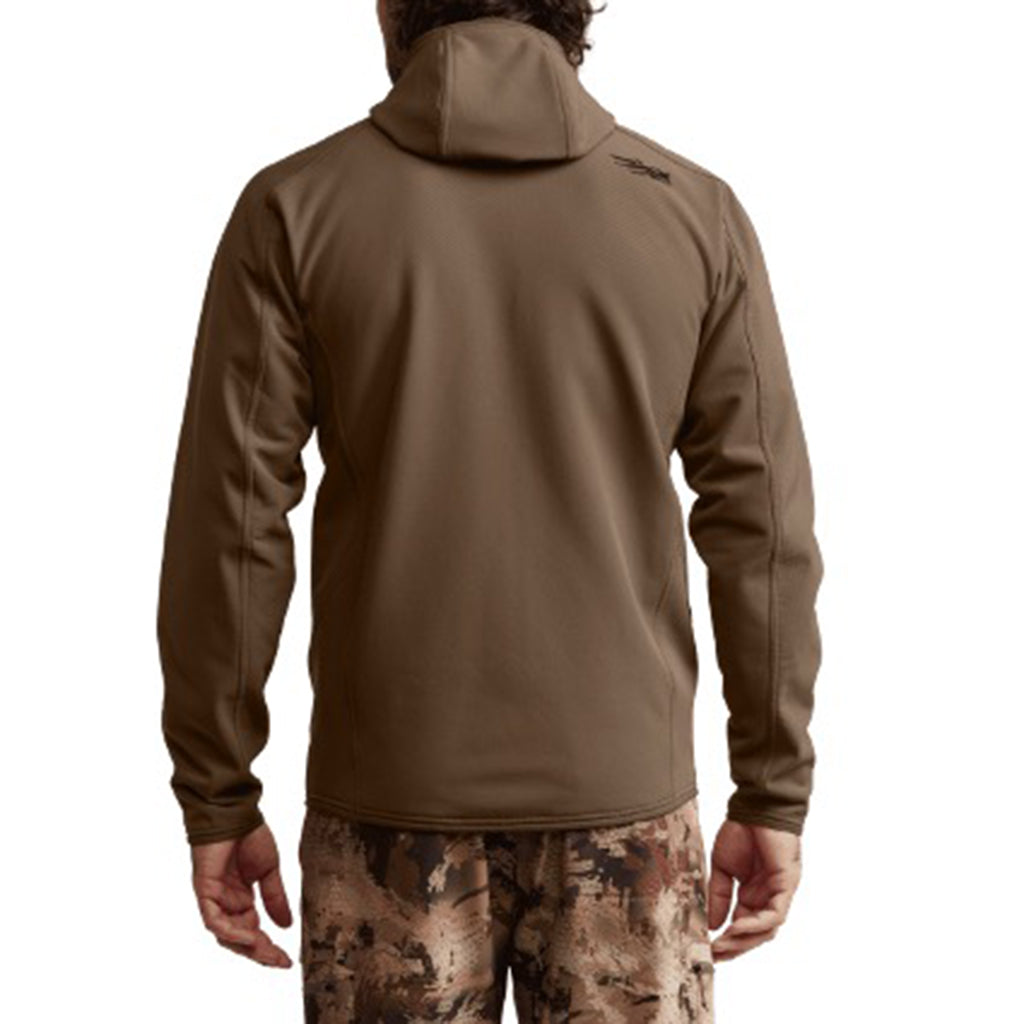 Alpha Fleece Hooded Jacket Cattail Brown