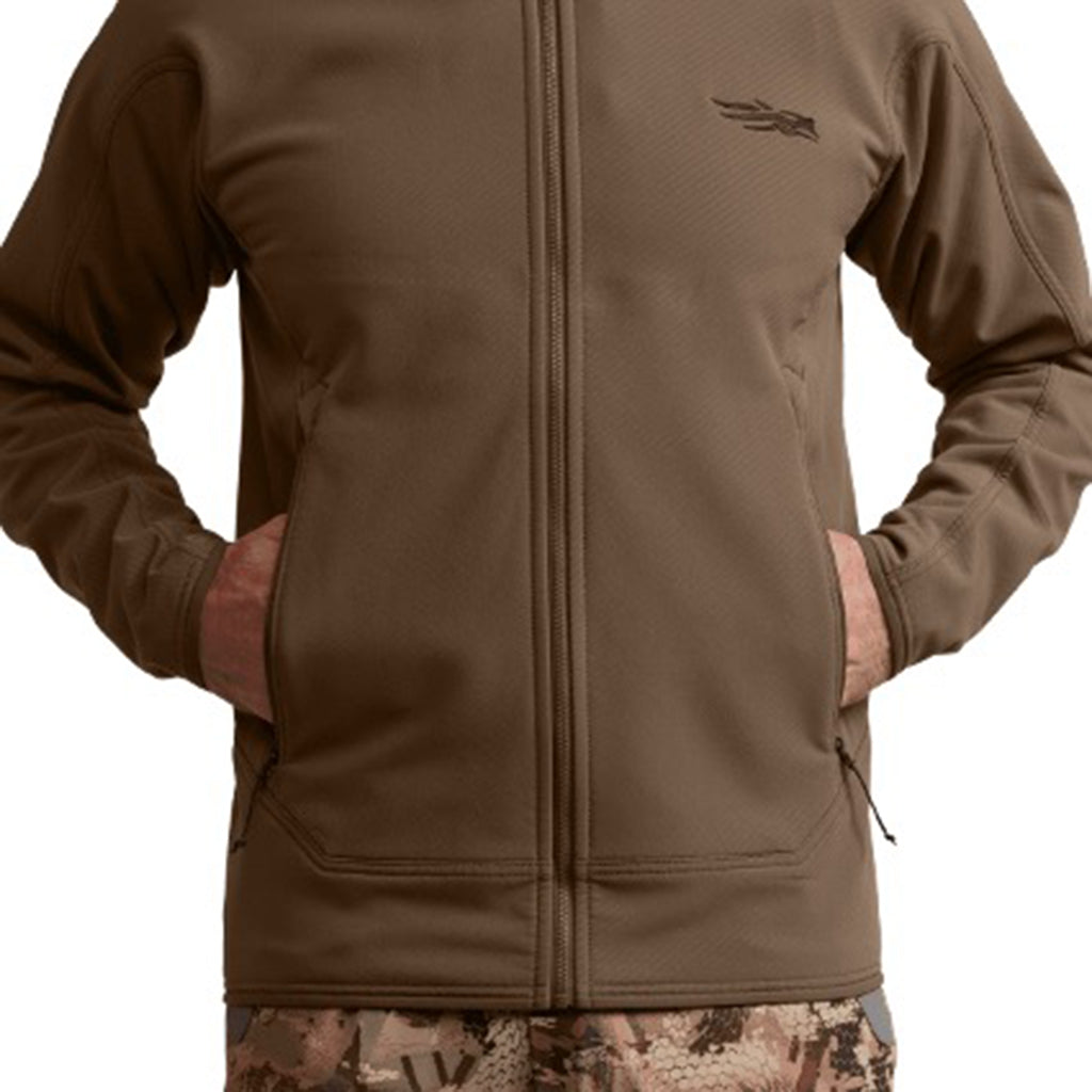 Alpha Fleece Hooded Jacket Cattail Brown