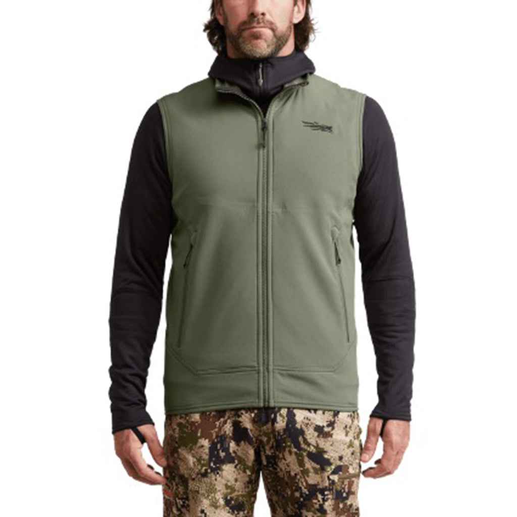 Alpha Fleece Vest Olive Green