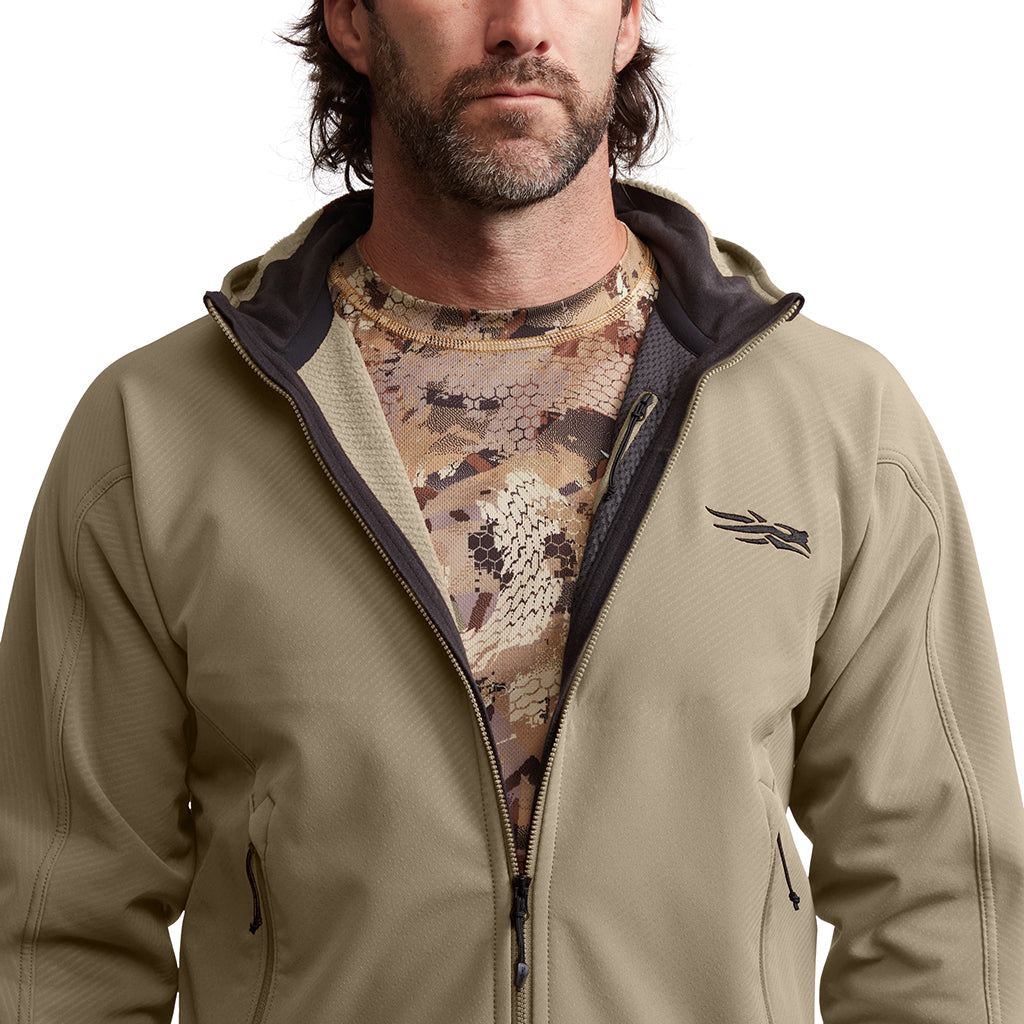 Alpha Fleece Hooded Jacket Buckskin