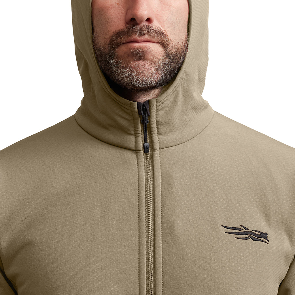 Alpha Fleece Hooded Jacket Buckskin