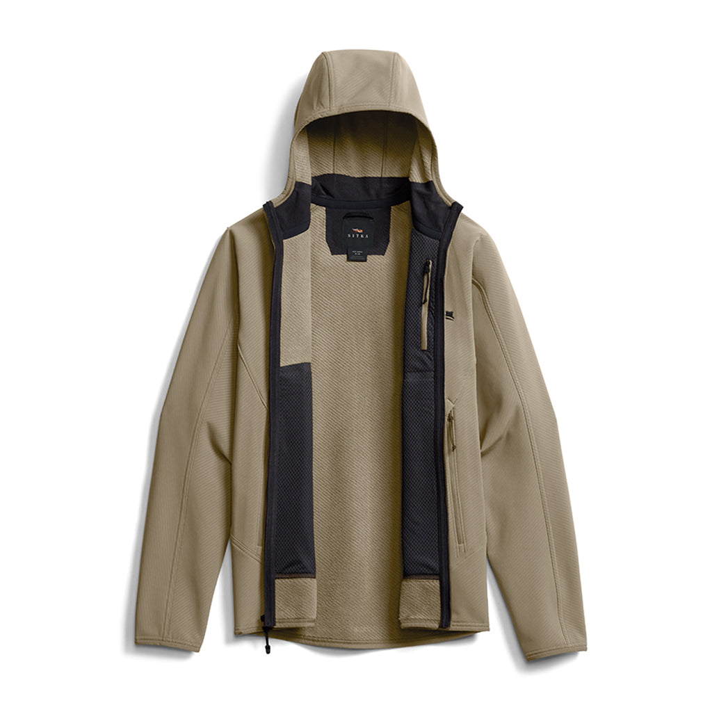 Alpha Fleece Hooded Jacket Buckskin