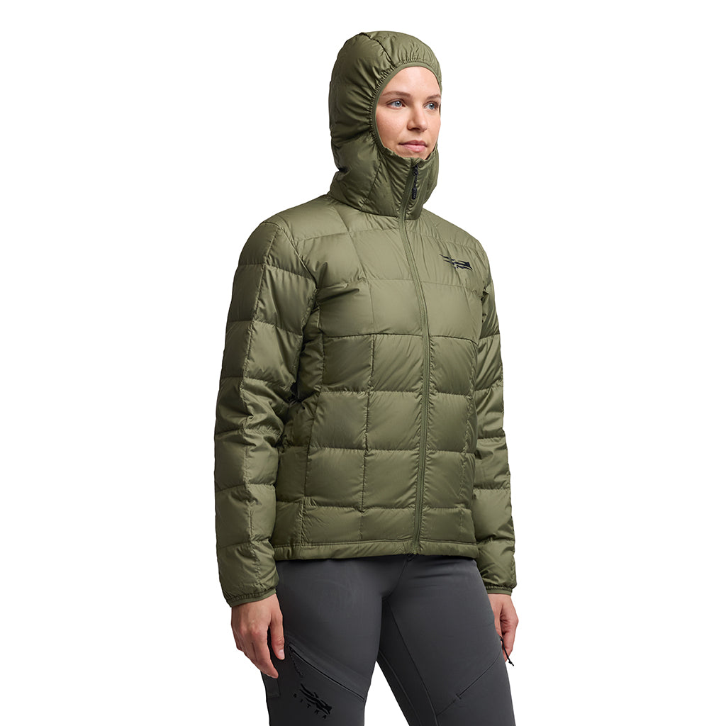 Women´s Microdown Hooded Jacket Olive Green