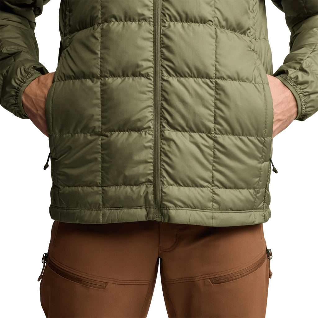 Microdown Hooded Jacket Olive Green