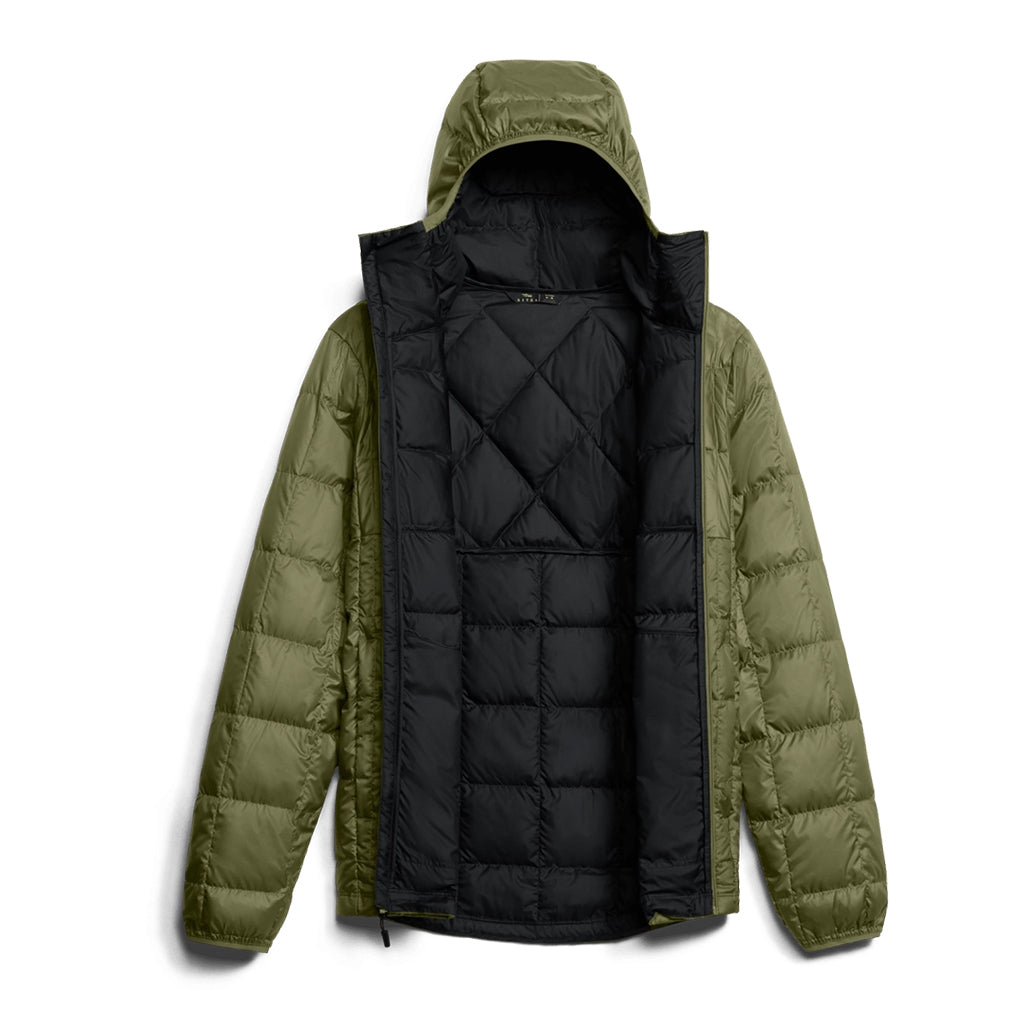 Microdown Hooded Jacket Olive Green