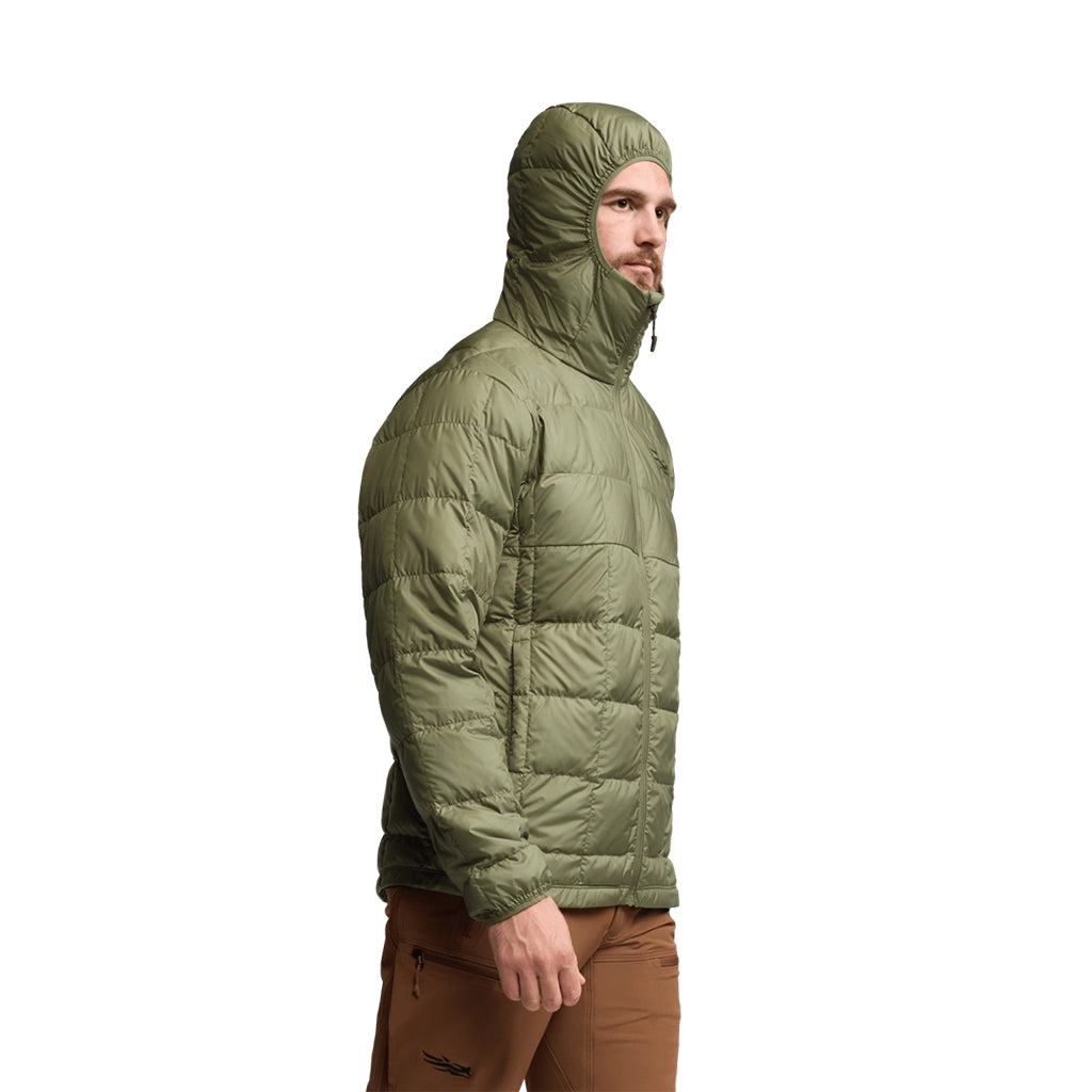 Microdown Hooded Jacket Olive Green