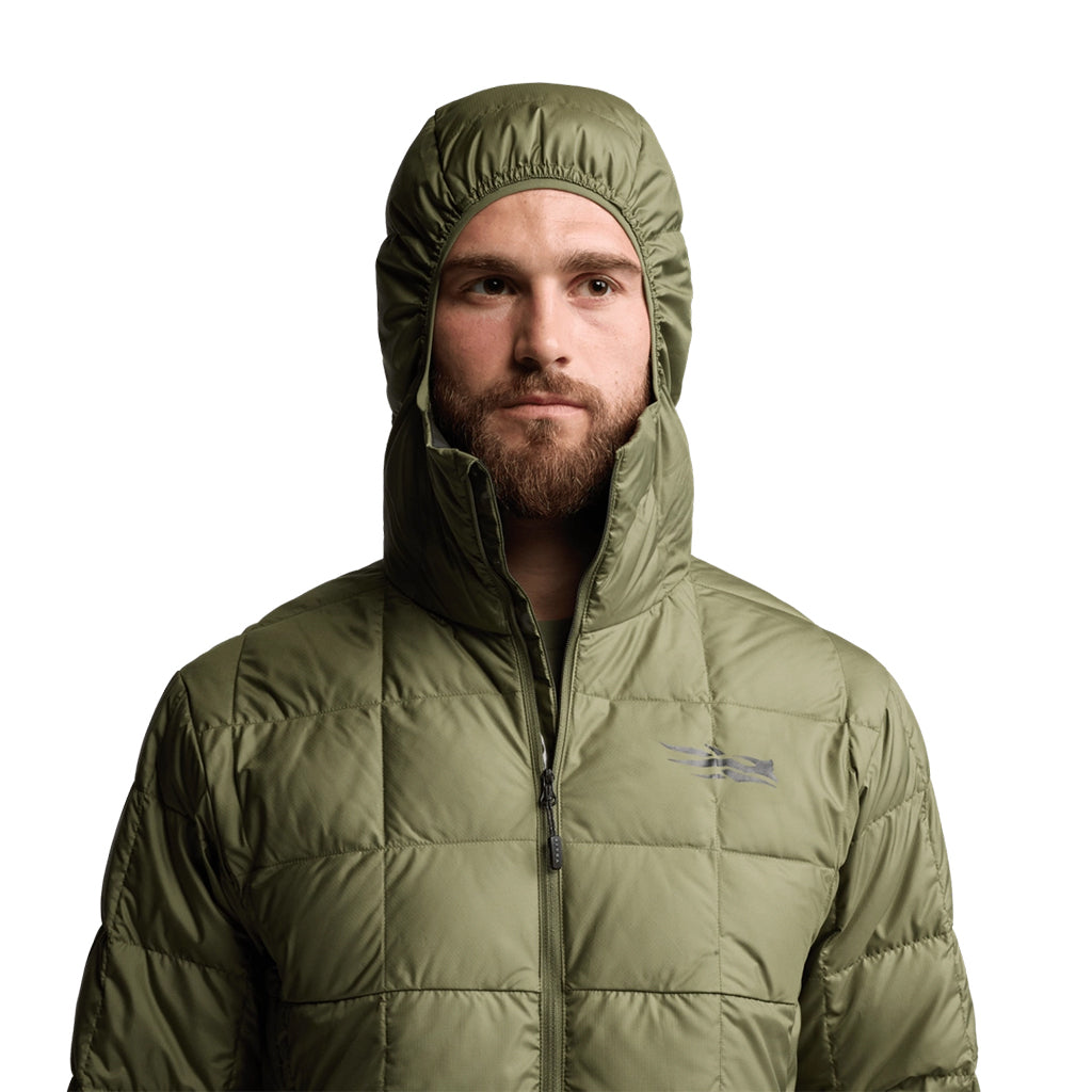 Microdown Hooded Jacket Olive Green